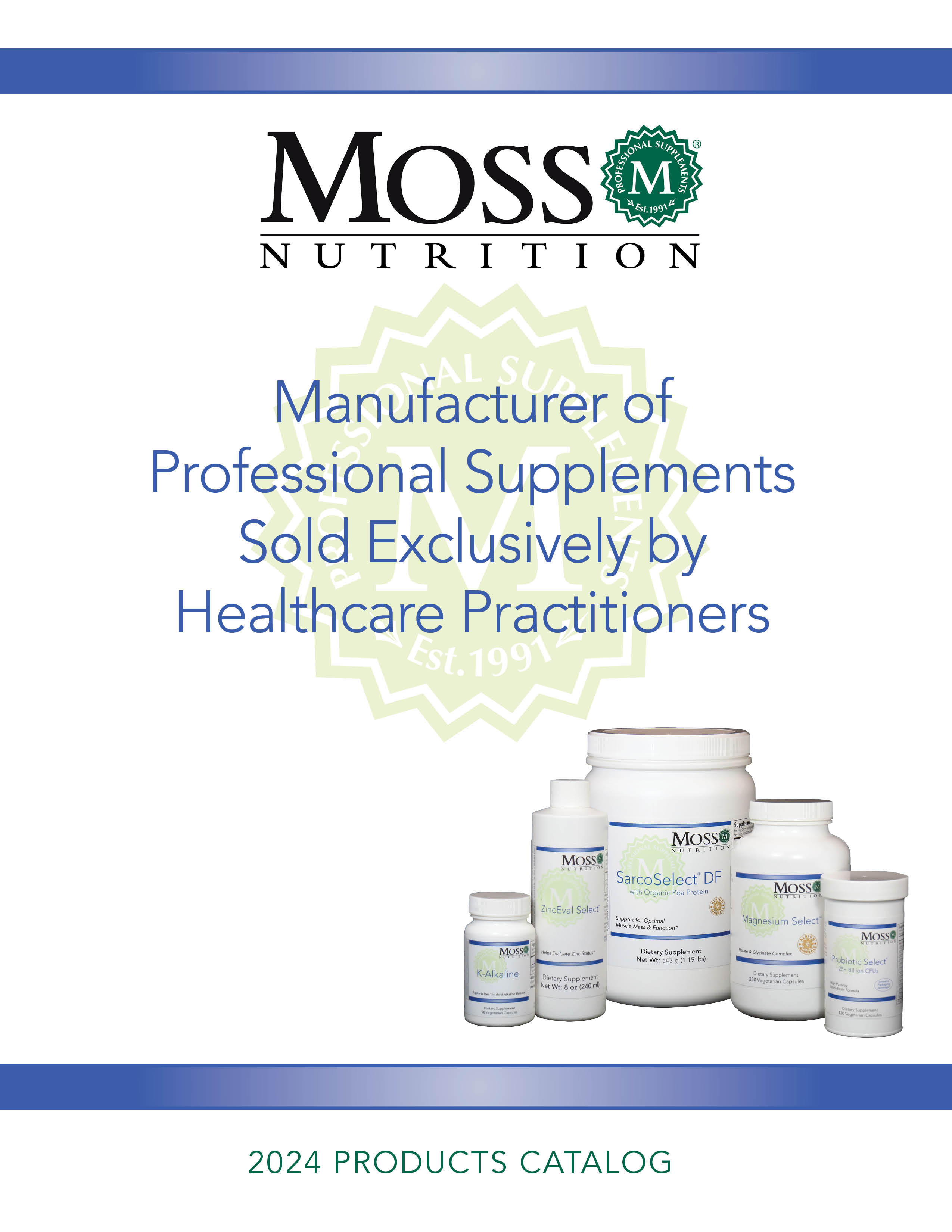 Moss Nutrition Catalog 2024 Cover